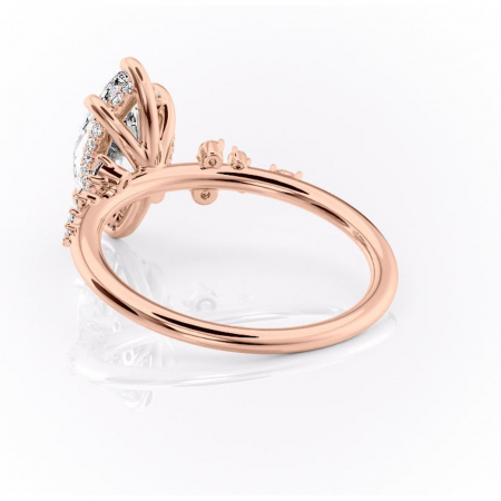 Inel de logodnă Elaris din aur Rose 14kt cu moissanite tăietură marquise – Pietre laterale rafinată pentru profil înalt | Personalizează și configurează gratuit online [3]