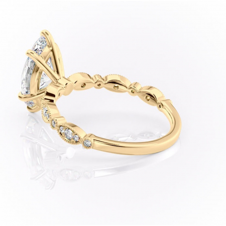 Inel de logodnă Elowen din aur Galben 14kt cu moissanite tăietură marquise – Pietre laterale rafinată pentru profil înalt | Personalizează și configurează gratuit online [4]