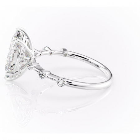 Inel de logodnă Evelina din aur Alb 14kt cu moissanite tăietură marquise – Solitar rafinată pentru profil mediu | Personalizează și configurează gratuit online [5]