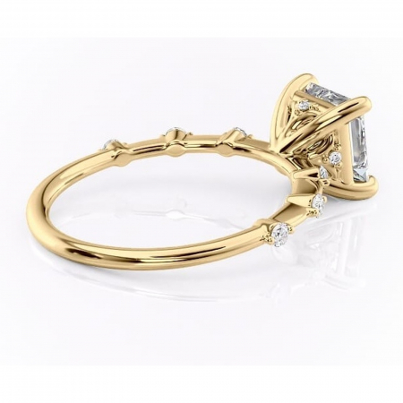 Inel de logodnă Evelina din aur Galben 18kt cu moissanite tăietură princess – Solitar rafinată pentru profil mediu | Personalizează și configurează gratuit online [2]