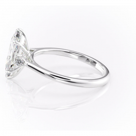Inel de logodnă Felicity din aur Alb 14kt cu moissanite tăietură marquise – Solitar rafinată pentru profil înalt | Personalizează și configurează gratuit online [5]