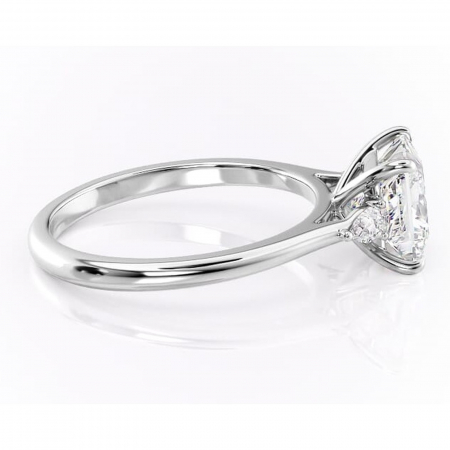 Inel de logodnă Felicity din aur Alb 14kt cu moissanite tăietură princess – Solitar rafinată pentru profil înalt | Personalizează și configurează gratuit online [1]