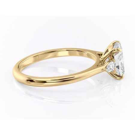 Inel de logodnă Felicity din aur Galben 14kt cu moissanite tăietură asscher – Solitar rafinată pentru profil înalt | Personalizează și configurează gratuit online [1]