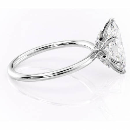 Inel de logodnă Garnet din aur Alb 14kt cu moissanite tăietură marquise – Solitar rafinată pentru profil înalt | Personalizează și configurează gratuit online [1]