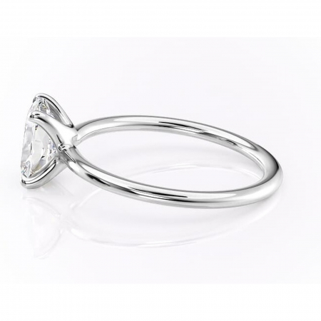 Inel de logodnă Helena din aur Alb 14kt cu moissanite tăietură asscher – Solitar rafinată pentru profil jos | Personalizează și configurează gratuit online [5]