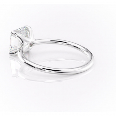 Inel de logodnă Helena din aur Alb 14kt cu moissanite tăietură asscher – Solitar rafinată pentru profil jos | Personalizează și configurează gratuit online [4]