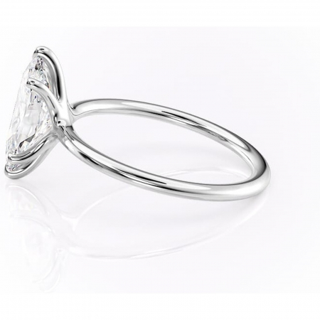 Inel de logodnă Helena din aur Alb 14kt cu moissanite tăietură marquise – Solitar rafinată pentru profil jos | Personalizează și configurează gratuit online [5]