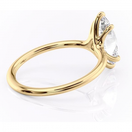 Inel de logodnă Helena din aur Galben 14kt cu moissanite tăietură marquise – Solitar rafinată pentru profil jos | Personalizează și configurează gratuit online [2]