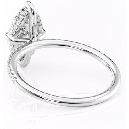 Inel de logodnă Isadora din aur Alb 14kt cu moissanite tăietură marquise – Montură pavé rafinată pentru profil înalt | Personalizează și configurează gratuit online [3]