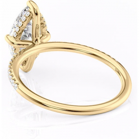 Inel de logodnă Isadora din aur Galben 14kt cu moissanite tăietură marquise – Montură pavé rafinată pentru profil înalt | Personalizează și configurează gratuit online [3]