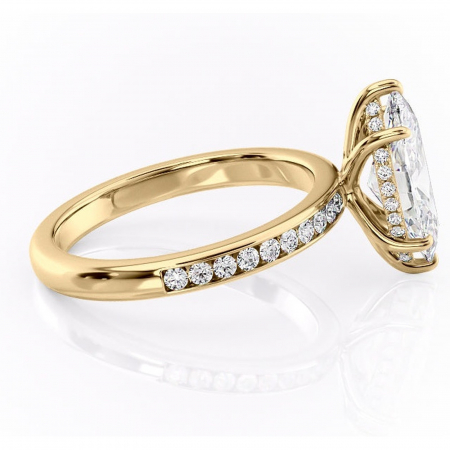 Inel de logodnă Jade din aur Galben 14kt cu moissanite tăietură marquise – Montură cu canal rafinată pentru profil înalt | Personalizează și configurează gratuit online [1]