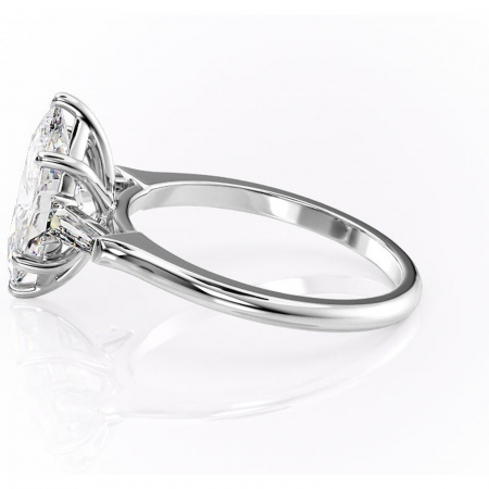 Inel de logodnă Juliette din aur Alb 14kt cu moissanite tăietură marquise – Solitar rafinată pentru profil înalt | Personalizează și configurează gratuit online [5]