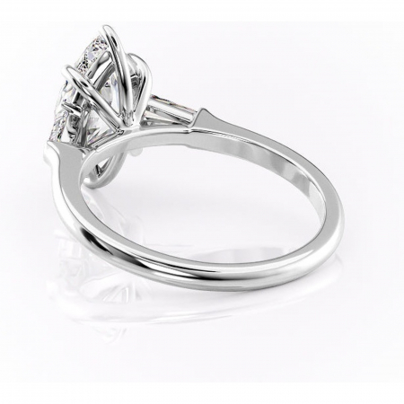 Inel de logodnă Juliette din aur Alb 14kt cu moissanite tăietură marquise – Solitar rafinată pentru profil înalt | Personalizează și configurează gratuit online [3]