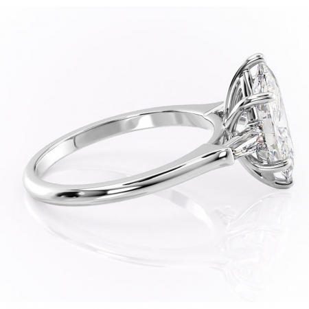 Inel de logodnă Juliette din aur Alb 14kt cu moissanite tăietură marquise – Solitar rafinată pentru profil înalt | Personalizează și configurează gratuit online [1]