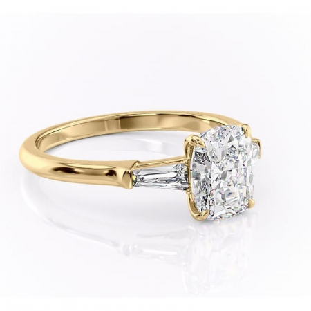 Aur galben - Inel de logodnă Juliette din aur Galben 14kt cu moissanite tăietură asscher – Solitar rafinată pentru profil înalt | Personalizează și configurează gratuit online