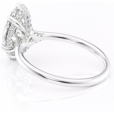 Inel de logodnă Kaia din aur Alb 14kt cu moissanite tăietură marquise – Solitar rafinată pentru profil mediu | Personalizează și configurează gratuit online [4]