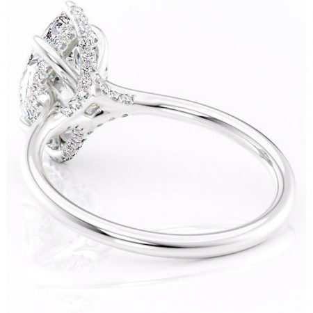 Inel de logodnă Kaia din aur Alb 14kt cu moissanite tăietură marquise – Solitar rafinată pentru profil mediu | Personalizează și configurează gratuit online [3]