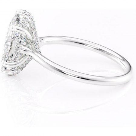 Inel de logodnă Kaia din aur Alb 14kt cu moissanite tăietură marquise – Solitar rafinată pentru profil mediu | Personalizează și configurează gratuit online [5]