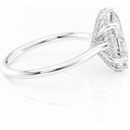Inel de logodnă Kaia din aur Alb 14kt cu moissanite tăietură marquise – Solitar rafinată pentru profil mediu | Personalizează și configurează gratuit online [1]