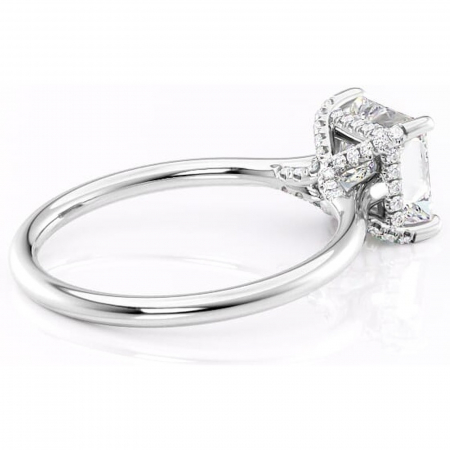 Inel de logodnă Kaia din aur Alb 18kt cu moissanite tăietură princess – Solitar rafinată pentru profil mediu | Personalizează și configurează gratuit online [2]