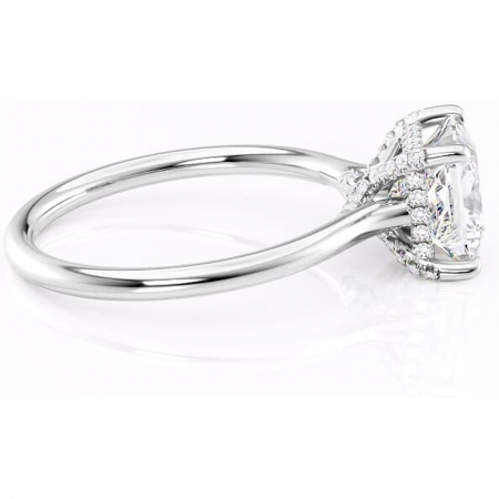 Inel de logodnă Kaia din aur Alb 18kt cu moissanite tăietură princess – Solitar rafinată pentru profil mediu | Personalizează și configurează gratuit online [1]