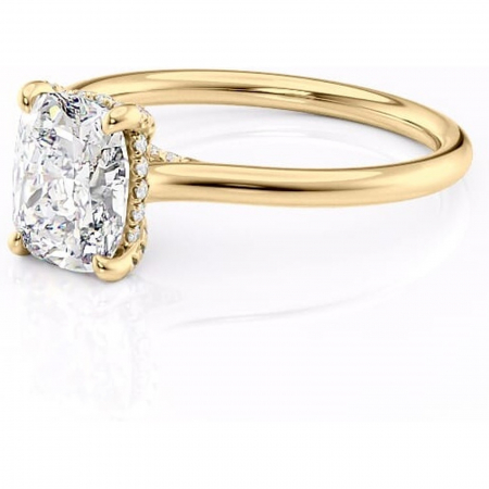 Inel de logodnă Kaia din aur Galben 14kt cu moissanite tăietură asscher – Solitar rafinată pentru profil mediu | Personalizează și configurează gratuit online [6]