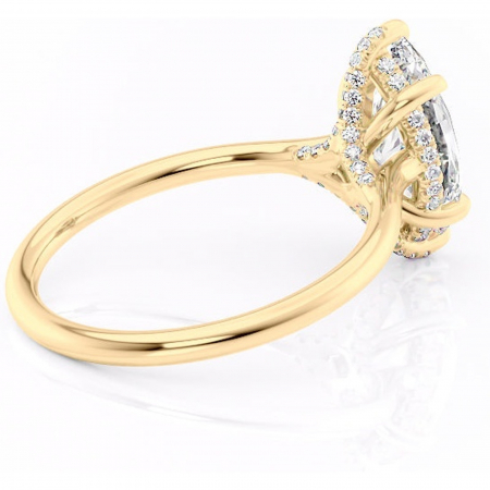 Inel de logodnă Kaia din aur Galben 14kt cu moissanite tăietură marquise – Solitar rafinată pentru profil mediu | Personalizează și configurează gratuit online [2]