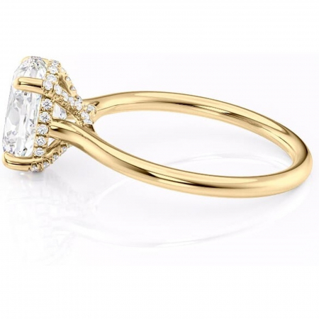 Inel de logodnă Kaia din aur Galben 14kt cu moissanite tăietură ovală – Solitar rafinată pentru profil mediu | Personalizează și configurează gratuit online [5]