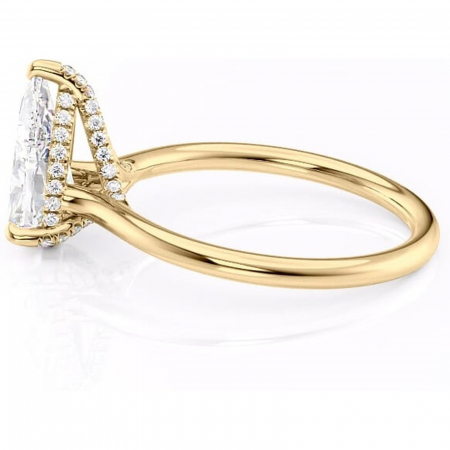 Inel de logodnă Kaia din aur Galben 18kt cu moissanite tăietură pară – Solitar rafinată pentru profil mediu | Personalizează și configurează gratuit online [5]
