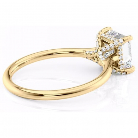 Inel de logodnă Kaia din aur Galben 14kt cu moissanite tăietură princess – Solitar rafinată pentru profil mediu | Personalizează și configurează gratuit online [2]