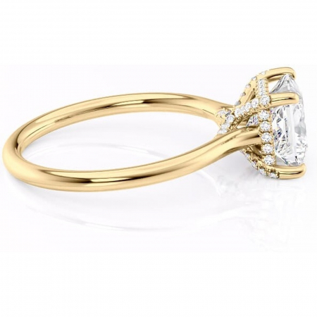 Inel de logodnă Kaia din aur Galben 14kt cu moissanite tăietură princess – Solitar rafinată pentru profil mediu | Personalizează și configurează gratuit online [1]