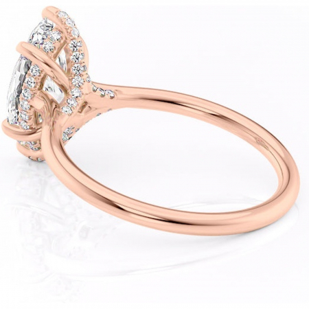 Inel de logodnă Kaia din aur Rose 18kt cu moissanite tăietură marquise – Solitar rafinată pentru profil mediu | Personalizează și configurează gratuit online [4]