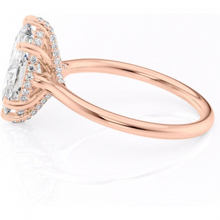Inel de logodnă Kaia din aur Rose 18kt cu moissanite tăietură marquise – Solitar rafinată pentru profil mediu | Personalizează și configurează gratuit online [5]
