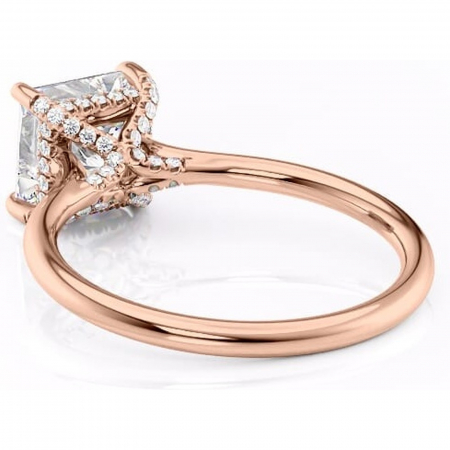 Inel de logodnă Kaia din aur Rose 18kt cu moissanite tăietură princess – Solitar rafinată pentru profil mediu | Personalizează și configurează gratuit online [3]
