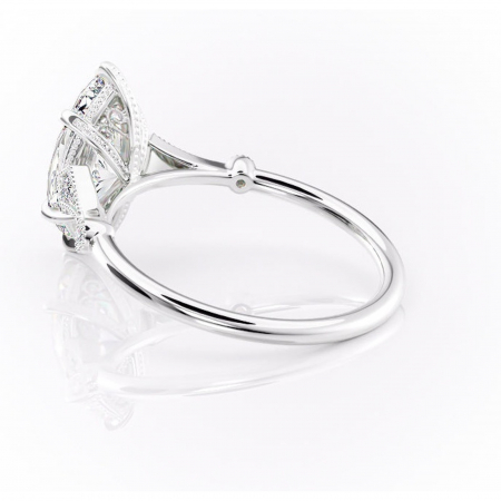 Inel de logodnă Lacey din aur Alb 14kt cu moissanite tăietură marquise – Pietre laterale rafinată pentru profil înalt | Personalizează și configurează gratuit online [4]