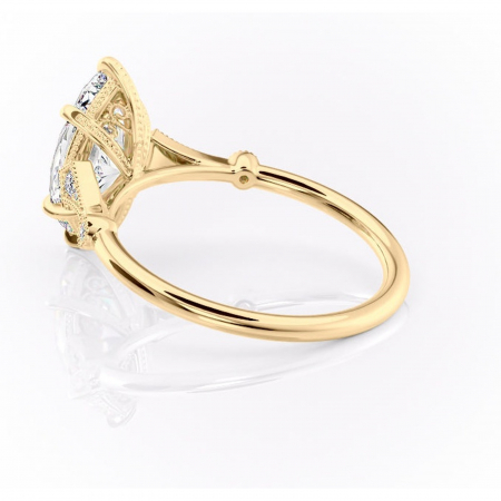 Inel de logodnă Lacey din aur Galben 14kt cu moissanite tăietură marquise – Pietre laterale rafinată pentru profil înalt | Personalizează și configurează gratuit online [4]