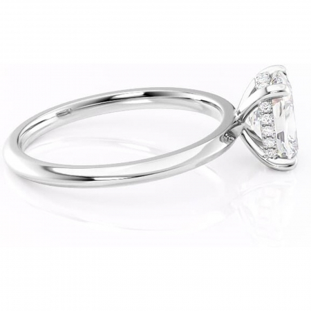 Inel de logodnă Lavender din aur Alb 14kt cu moissanite tăietură asscher – Solitar rafinată pentru profil înalt | Personalizează și configurează gratuit online [1]