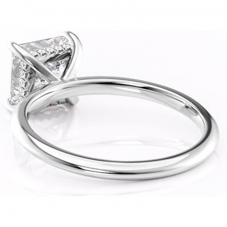 Inel de logodnă Lavender din aur Alb 14kt cu moissanite tăietură princess – Solitar rafinată pentru profil înalt | Personalizează și configurează gratuit online [3]