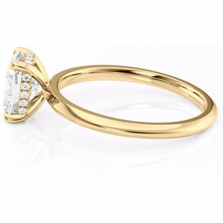 Inel de logodnă Lavender din aur Galben 14kt cu moissanite tăietură asscher – Solitar rafinată pentru profil înalt | Personalizează și configurează gratuit online [5]