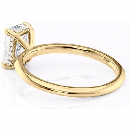 Inel de logodnă Lavender din aur Galben 18kt cu moissanite tăietură radiantă – Solitar rafinată pentru profil înalt | Personalizează și configurează gratuit online [4]