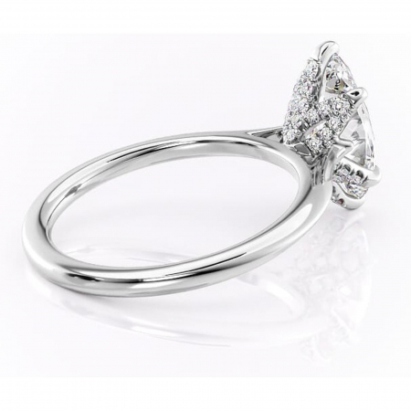 Inel de logodnă Luma din aur Alb 14kt cu moissanite tăietură marquise – Solitar rafinată pentru profil înalt | Personalizează și configurează gratuit online [2]