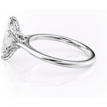Inel de logodnă Luma din aur Alb 14kt cu moissanite tăietură marquise – Solitar rafinată pentru profil înalt | Personalizează și configurează gratuit online [5]