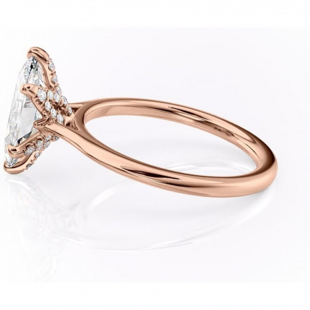 Inel de logodnă Luma din aur Rose 14kt cu moissanite tăietură marquise – Solitar rafinată pentru profil înalt | Personalizează și configurează gratuit online [5]