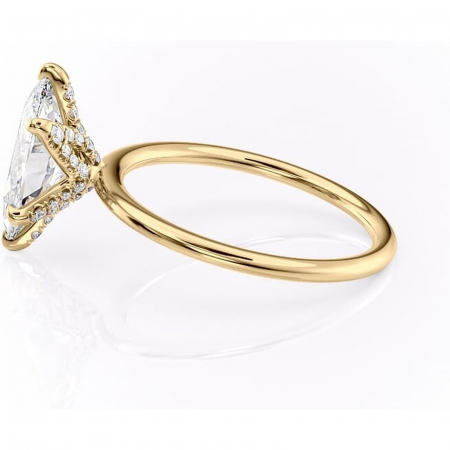 Inel de logodnă Lux din aur Galben 18kt cu moissanite tăietură marquise – Solitar rafinată pentru profil înalt | Personalizează și configurează gratuit online [5]