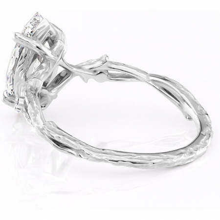 Inel de logodnă Meliora din aur Alb 14kt cu moissanite tăietură marquise – Solitar rafinată pentru profil mediu | Personalizează și configurează gratuit online [4]