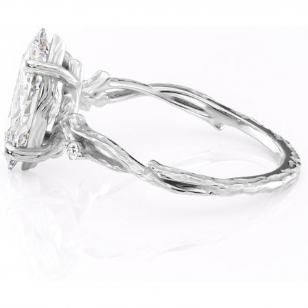 Inel de logodnă Meliora din aur Alb 14kt cu moissanite tăietură marquise – Solitar rafinată pentru profil mediu | Personalizează și configurează gratuit online [5]