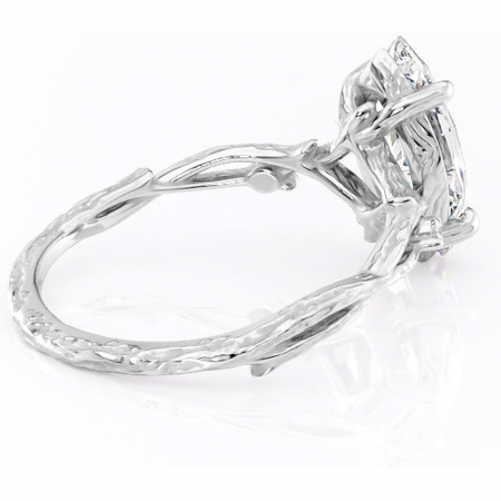 Inel de logodnă Meliora din aur Alb 14kt cu moissanite tăietură marquise – Solitar rafinată pentru profil mediu | Personalizează și configurează gratuit online [2]