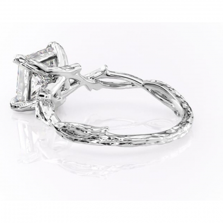 Inel de logodnă Meliora din aur Alb 14kt cu moissanite tăietură princess – Solitar rafinată pentru profil mediu | Personalizează și configurează gratuit online [4]