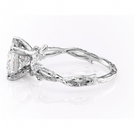 Inel de logodnă Meliora din aur Alb 14kt cu moissanite tăietură princess – Solitar rafinată pentru profil mediu | Personalizează și configurează gratuit online [5]