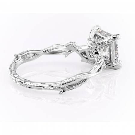 Inel de logodnă Meliora din aur Alb 14kt cu moissanite tăietură princess – Solitar rafinată pentru profil mediu | Personalizează și configurează gratuit online [2]